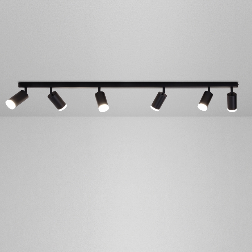Brilagi - Spotlampe til badeværelse SELE 6xGU10/30W/230V IP44 sort