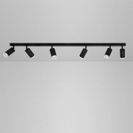 Brilagi - Spotlampe til badeværelse SELE 6xGU10/30W/230V IP44 sort