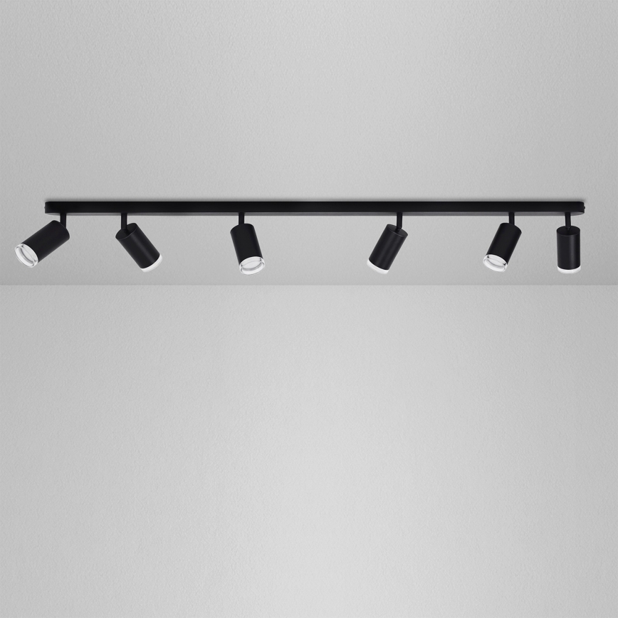 Brilagi - Spotlampe til badeværelse SELE 6xGU10/30W/230V IP44 sort