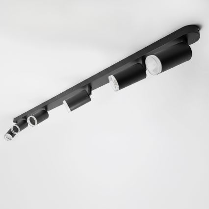 Brilagi - Spotlampe til badeværelse SELE 6xGU10/30W/230V IP44 sort