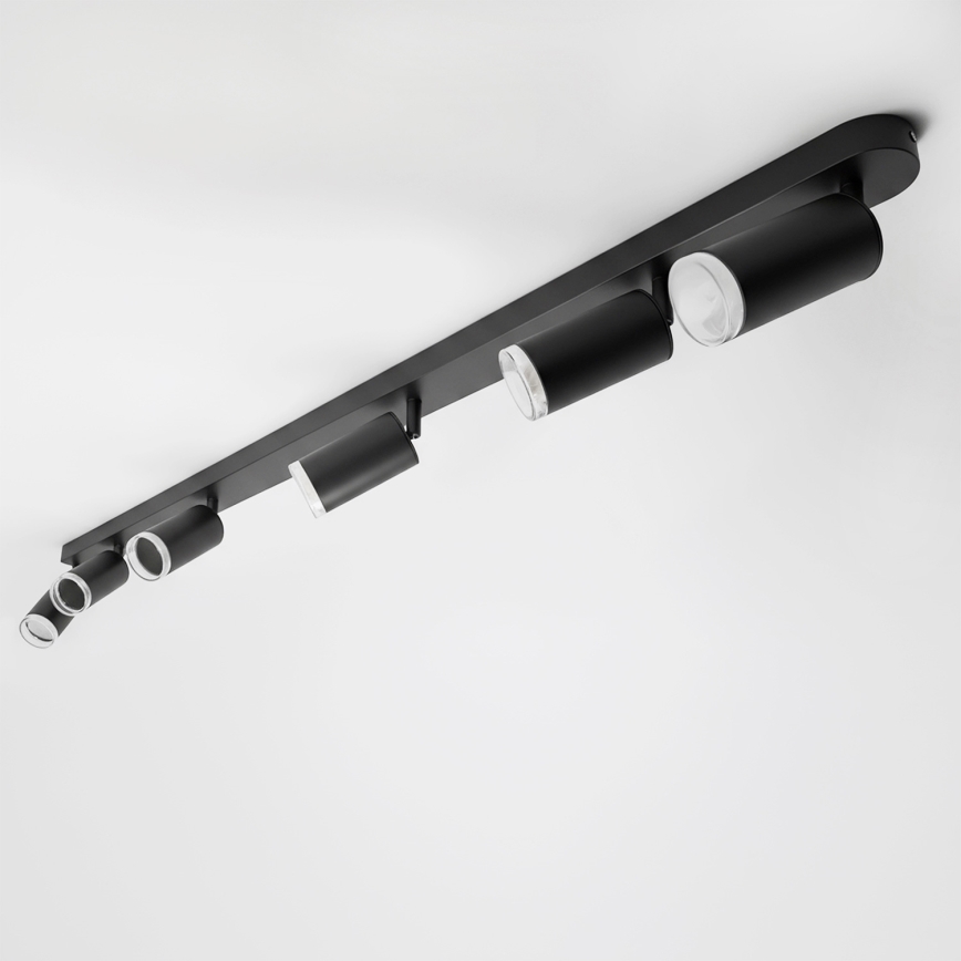 Brilagi - Spotlampe til badeværelse SELE 6xGU10/30W/230V IP44 sort