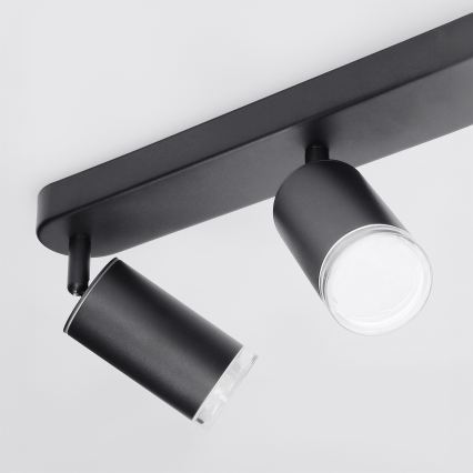 Brilagi - Spotlampe til badeværelse SELE 6xGU10/30W/230V IP44 sort
