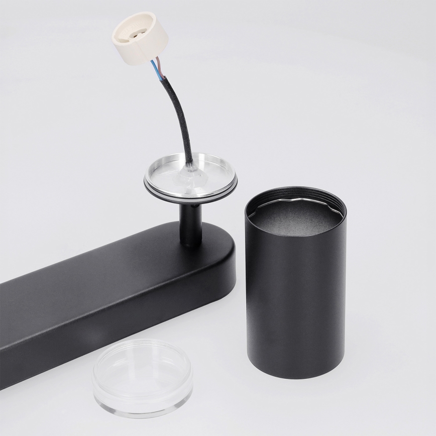 Brilagi - Spotlampe til badeværelse SELE 6xGU10/30W/230V IP44 sort