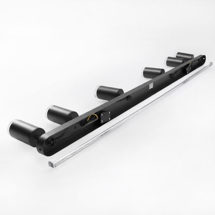 Brilagi - Spotlampe til badeværelse SELE 6xGU10/30W/230V IP44 sort