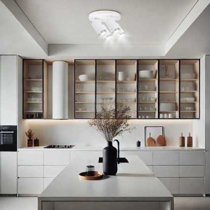Brilagi - Spotlampe til badeværelse SELE AQUA 4xGU10/30W/230V IP44 hvid