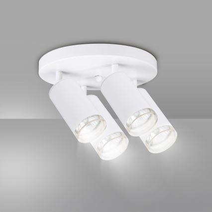 Brilagi - Spotlampe til badeværelse SELE AQUA 4xGU10/30W/230V IP44 hvid