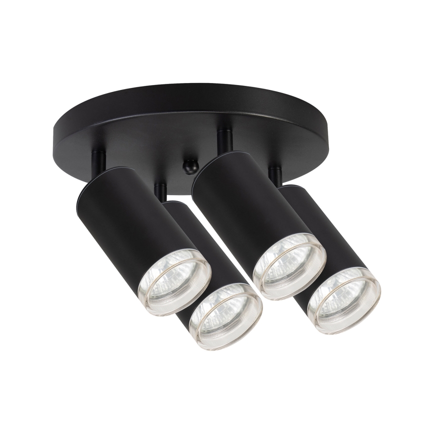 Brilagi - Spotlampe til badeværelse SELE AQUA 4xGU10/30W/230V IP44 sort
