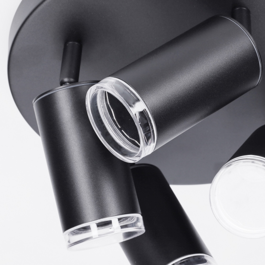 Brilagi - Spotlampe til badeværelse SELE AQUA 4xGU10/30W/230V IP44 sort