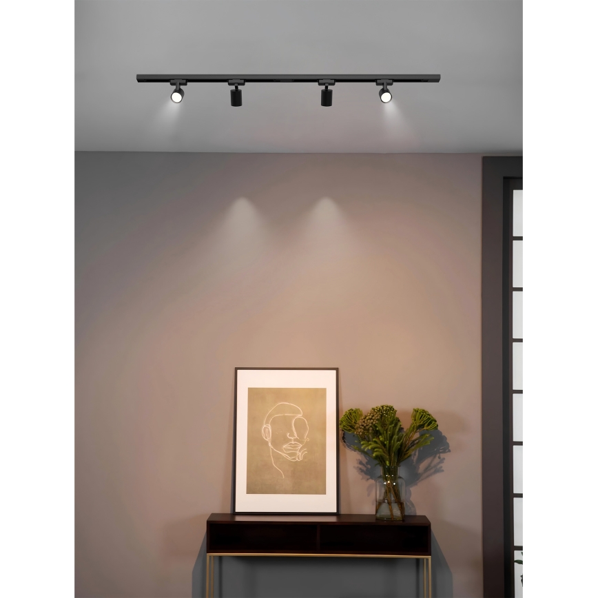 Brilagi - Spotlampe til skinnesystem HUSKY 4xGU10/10W/230V sort