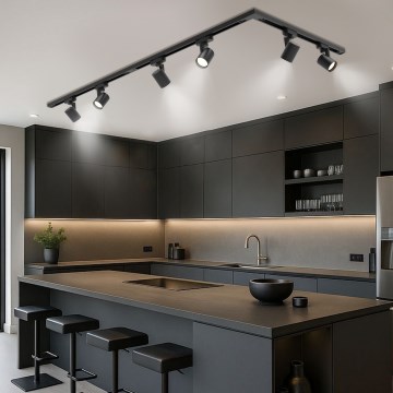 Brilagi - Spotlampe til skinnesystem HUSKY 6xGU10/10W/230V sort