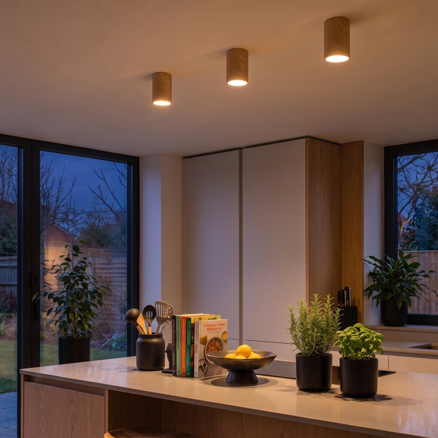 BRILAGI - Spotlampe TRINE 1xGU10/30W/230V egetræ-dekor