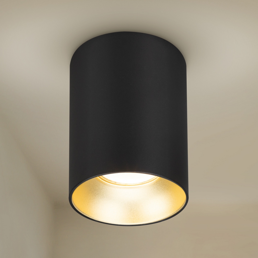 Brilagi - Spotlampe TRINE 1xGU10/30W/230V sort/guldfarvet