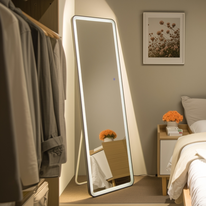 Brilagi - Gulvspejl ELEGANZA LED/42W/230V 160x50 cm IP44 CRI 90 dæmpbart + CCT