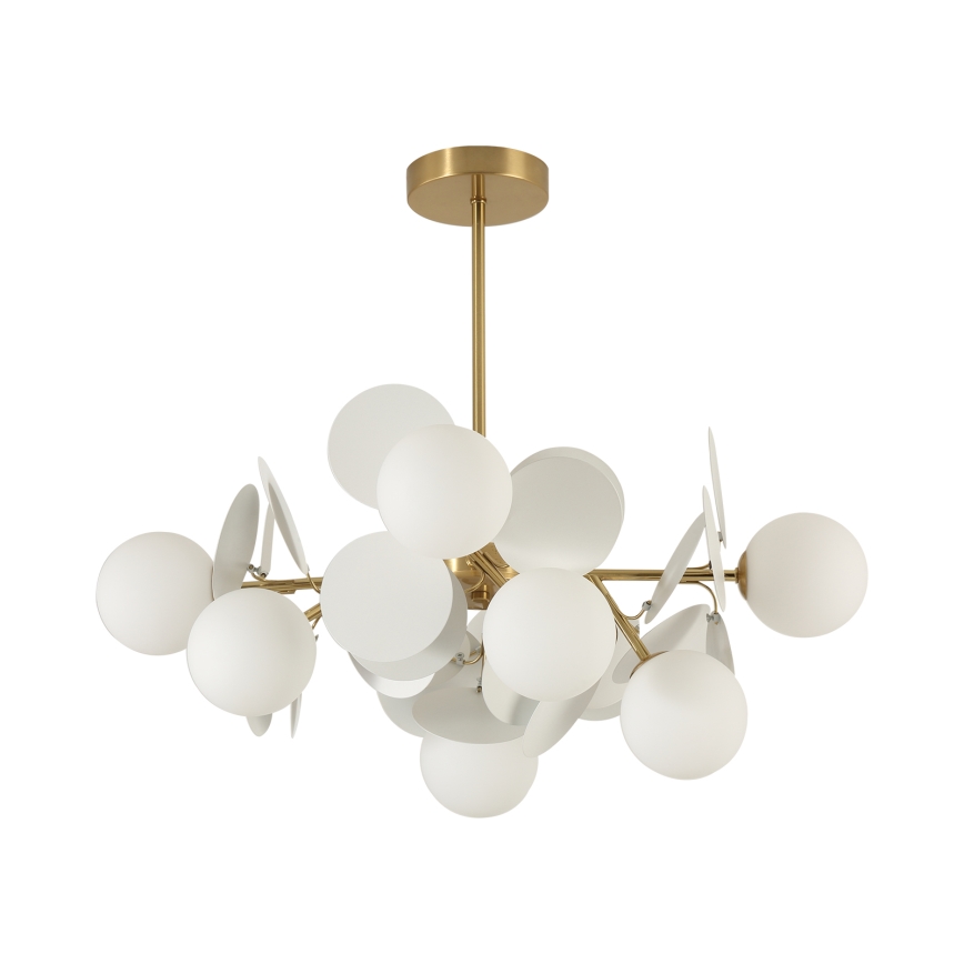 Brilagi - Stangpendel BALMO 8xG9/9W/230V Ø 60 cm guld/hvid