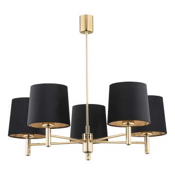 Brilagi - Stangpendel MONTE 5xE27/60W/230V sort/guld