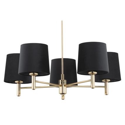 Brilagi - Stangpendel MONTE 5xE27/60W/230V sort/guld