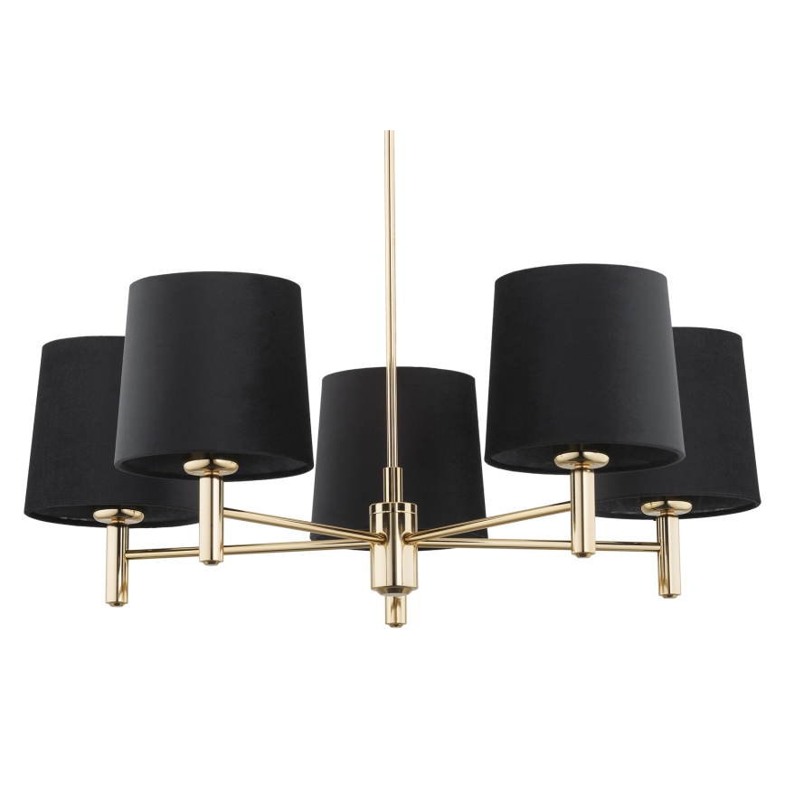 Brilagi - Stangpendel MONTE 5xE27/60W/230V sort/guld