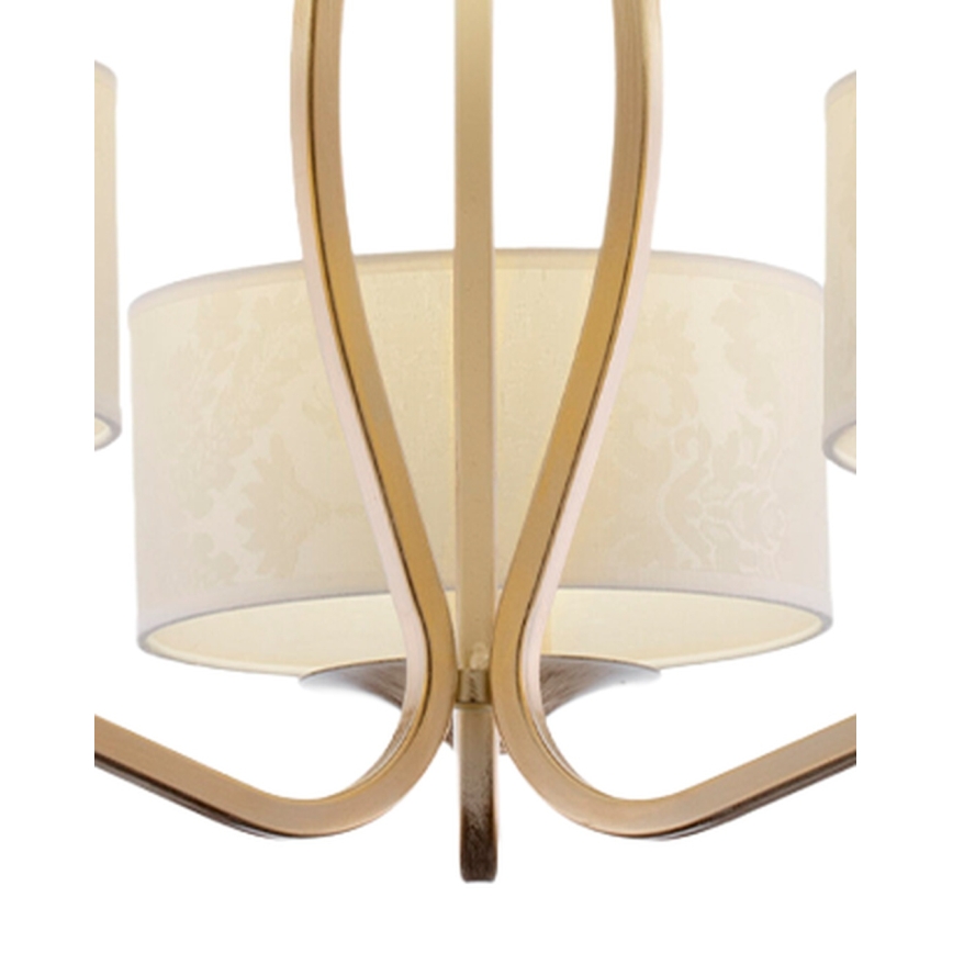 Brilagi - Stangpendel SAPHIRE 3xE27/15W/230V Ø 66 cm creme/guld/patina
