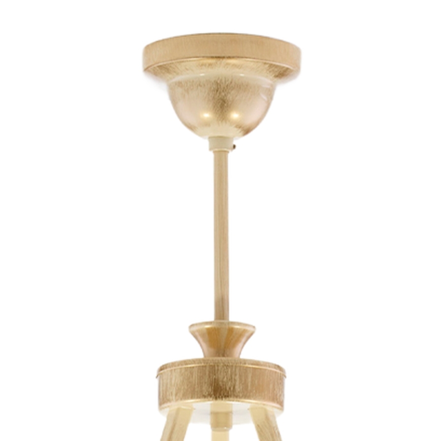 Brilagi - Stangpendel SAPHIRE 3xE27/15W/230V Ø 66 cm creme/guld/patina