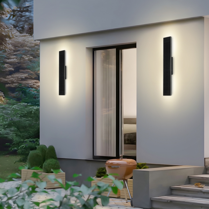 Brilagi - LED-dæmpbar solcelle-væglampe SUN LED/4W/230V 60 cm 4000 mAh IP44
