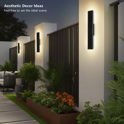 Brilagi - LED-dæmpbar solcelle-væglampe SUN LED/4W/230V 60 cm 4000 mAh IP44