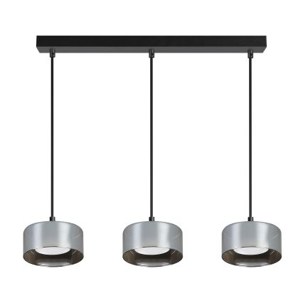 Brilagi - Suspensionslampe med wire AURA LUX 3xGX53/30W/230V sort/røgfarvet