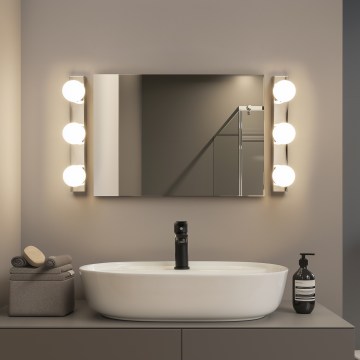 BRILAGI - Sæt 2x LED badeværelses væglampe HOLLYWOOD 3xLED/3W/230V 39 cm IP44 blank krom