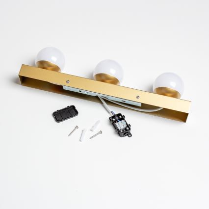BRILAGI - Sæt 2x LED badeværelses væglampe HOLLYWOOD 3xLED/3W/230V 39 cm IP44 guld