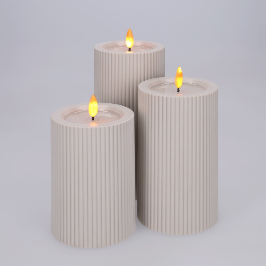 BRILAGI - SÆT 3x LED-lys LED/3xAAA cremefarvet