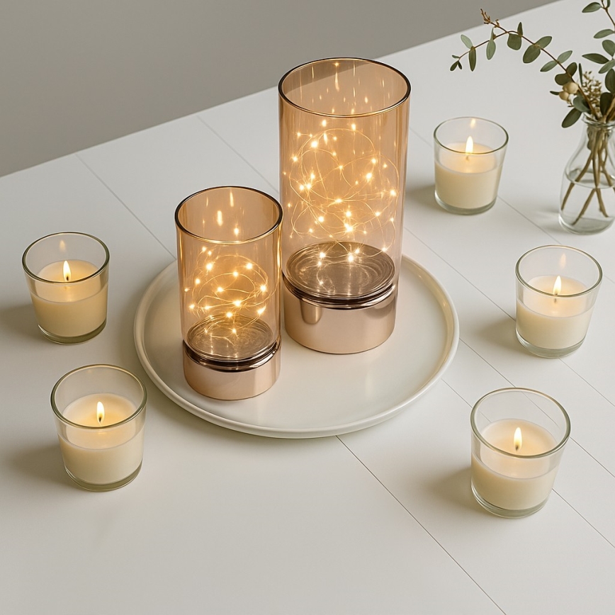 Brilagi - Sæt med 2 LED-juledekorationer, LED/3xAA + 2xAA