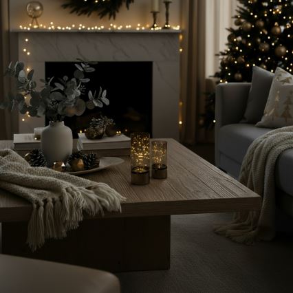 Brilagi - Sæt med 2 LED-juledekorationer, LED/3xAA + 2xAA