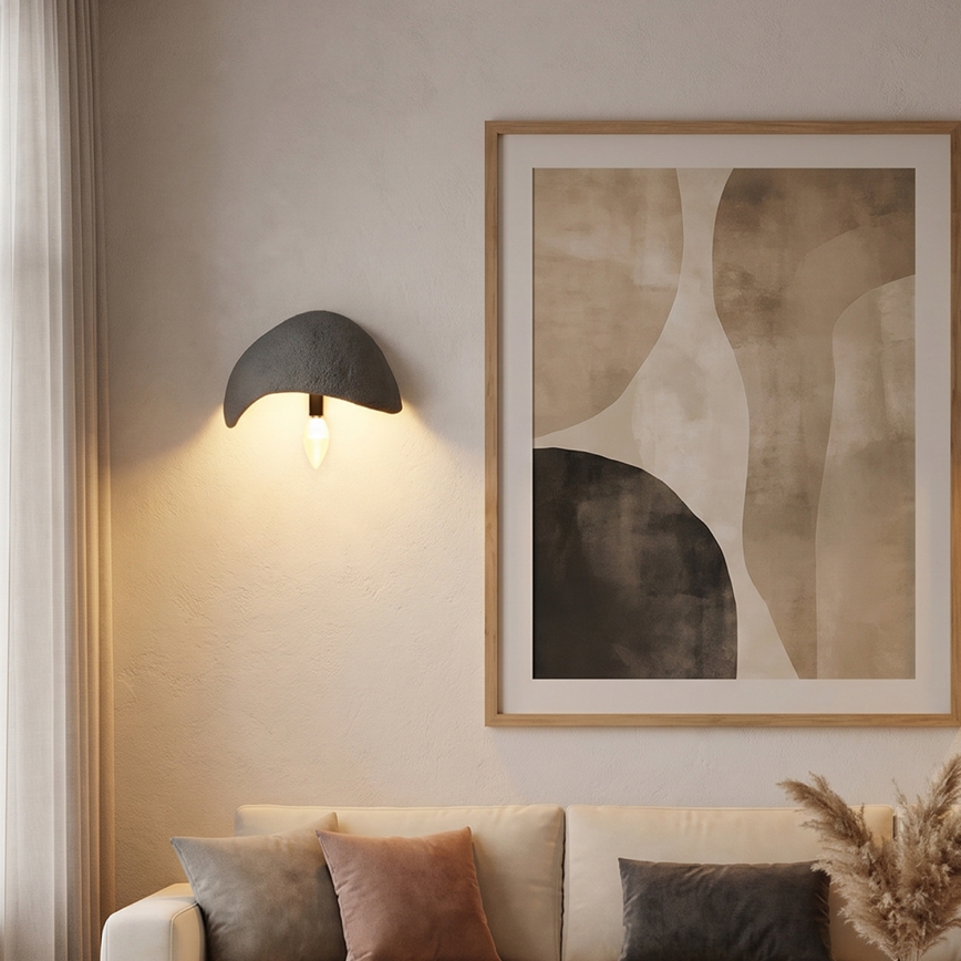 Brilagi - Sæt med 2 væglamper WABI SABI 1xE14/40W/230V grå
