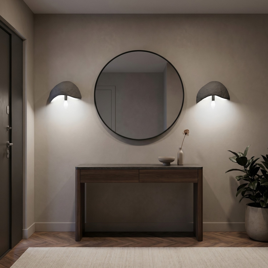 Brilagi - Sæt med 2 væglamper WABI SABI 1xE14/40W/230V grå