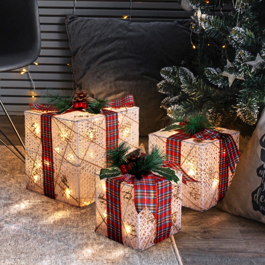 Brilagi - Sæt med 3 LED udendørs juledekorationer LED/230V IP44 gaver