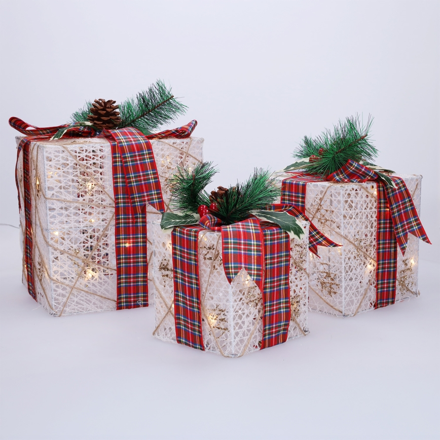 Brilagi - Sæt med 3 LED udendørs juledekorationer LED/230V IP44 gaver