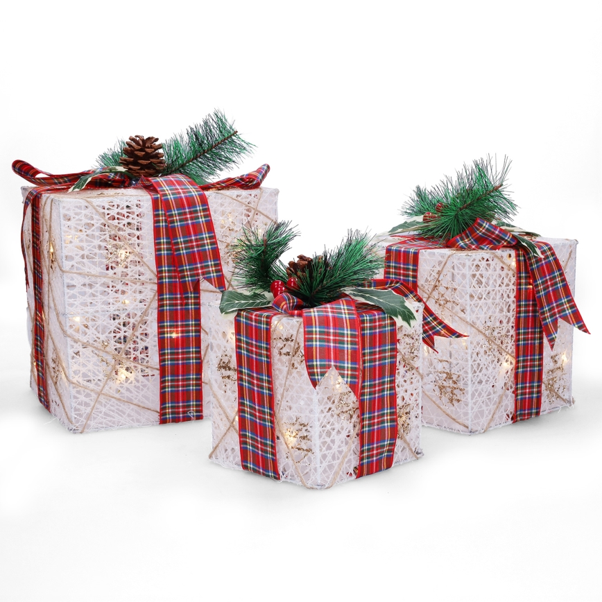 Brilagi - Sæt med 3 LED udendørs juledekorationer LED/230V IP44 gaver