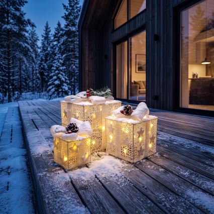 BRILAGI - Sæt med 3 LED udendørs juledekorationer LED/230V IP44 gaver