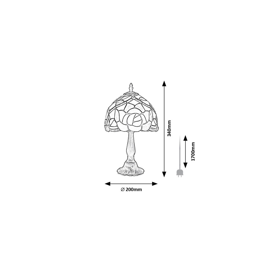 Brilagi - Tiffany bordlampe GARLAN 1xE14/40W/230V