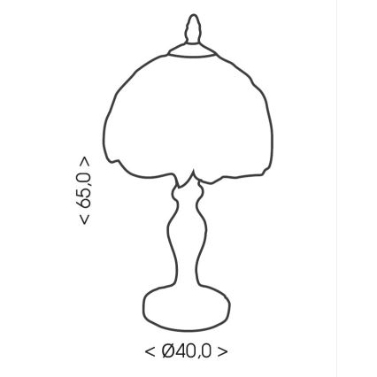 Brilagi - Tiffany-bordlampe i farvet glas SUNFLOWER 1xE27/60W/230V