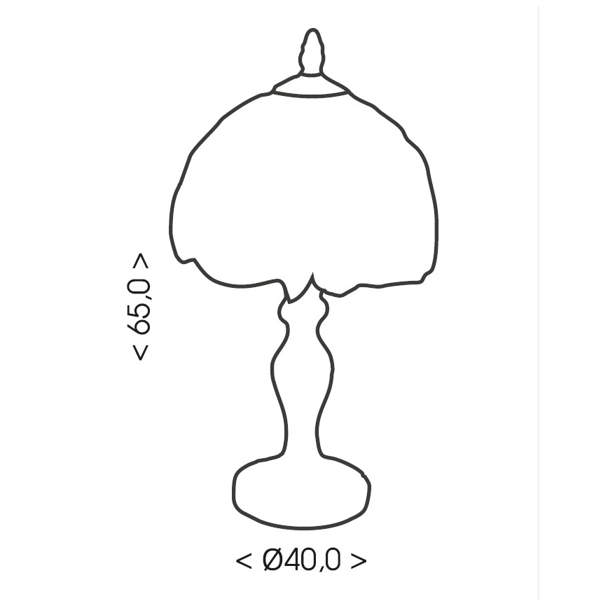 Brilagi - Tiffany-bordlampe i farvet glas SUNFLOWER 1xE27/60W/230V