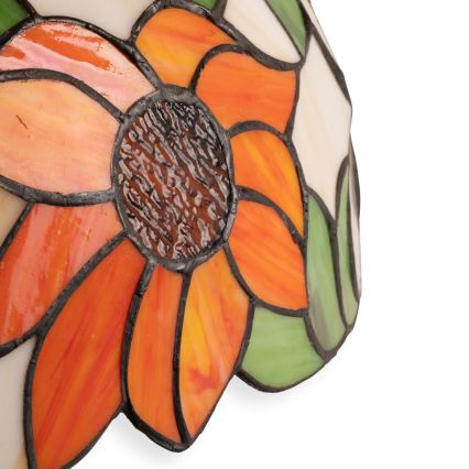 Brilagi - Tiffany-bordlampe i farvet glas SUNFLOWER 1xE27/60W/230V