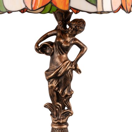 Brilagi - Tiffany-bordlampe i farvet glas SUNFLOWER 1xE27/60W/230V