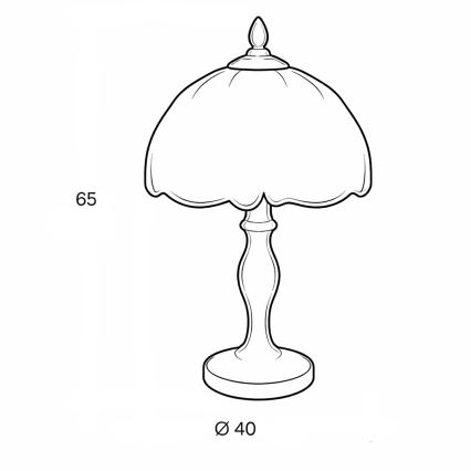 Brilagi - Tiffany-bordlampe i farvet glas SUNFLOWER 1xE27/60W/230V