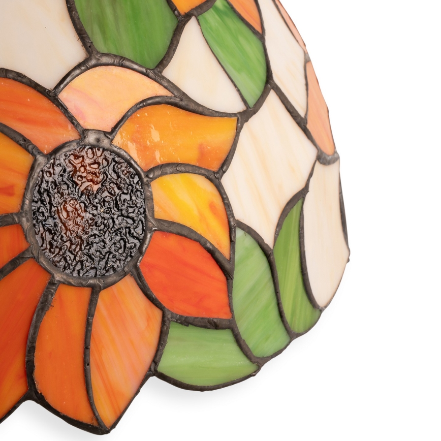 Brilagi - Tiffany bordlampe i farvet glas SUNFLOWER 2xE27/60W/230V