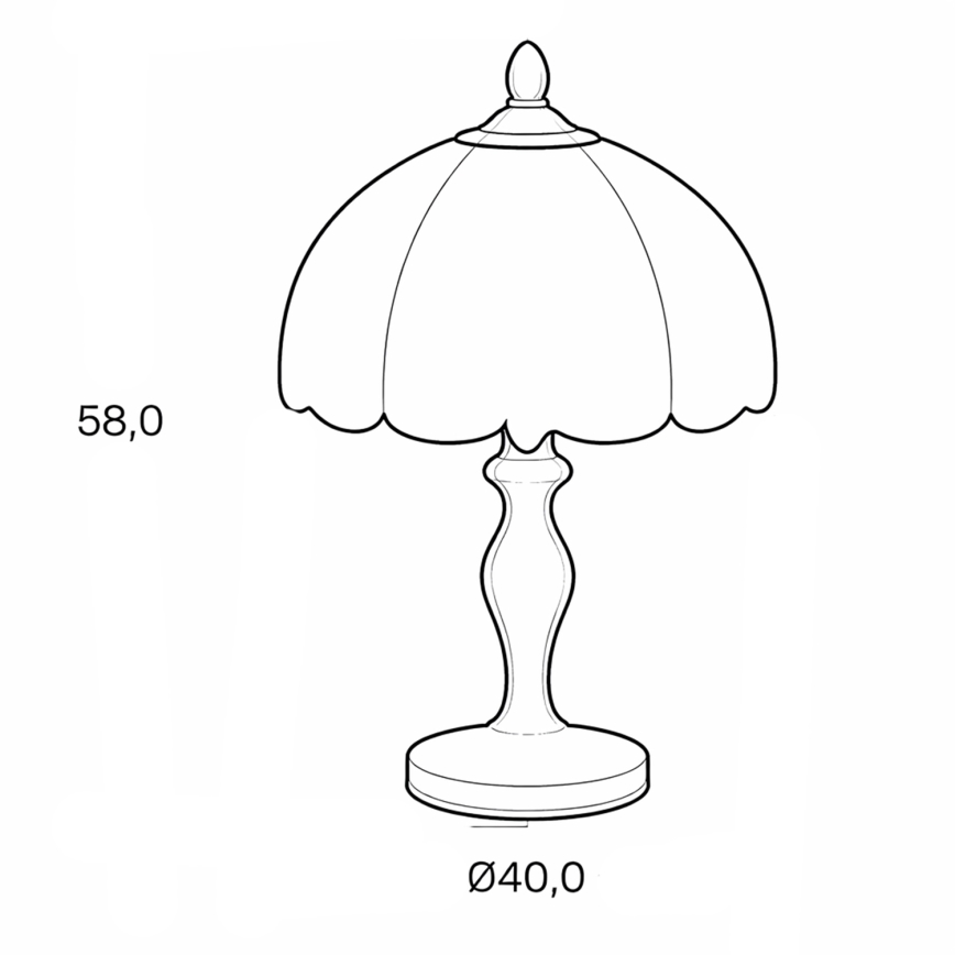 Brilagi - Tiffany bordlampe i farvet glas SUNFLOWER 2xE27/60W/230V