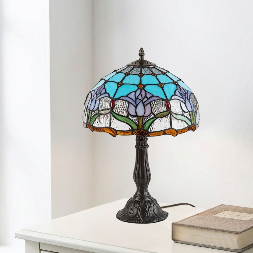 Brilagi - Tiffany-bordlampe i glasmosaik LORAS 1xE27/40W/230V