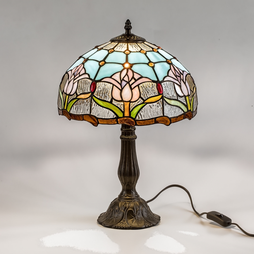 Brilagi - Tiffany-bordlampe i glasmosaik LORAS 1xE27/40W/230V