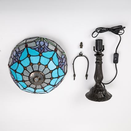 Brilagi - Tiffany-bordlampe i glasmosaik LORAS 1xE27/40W/230V