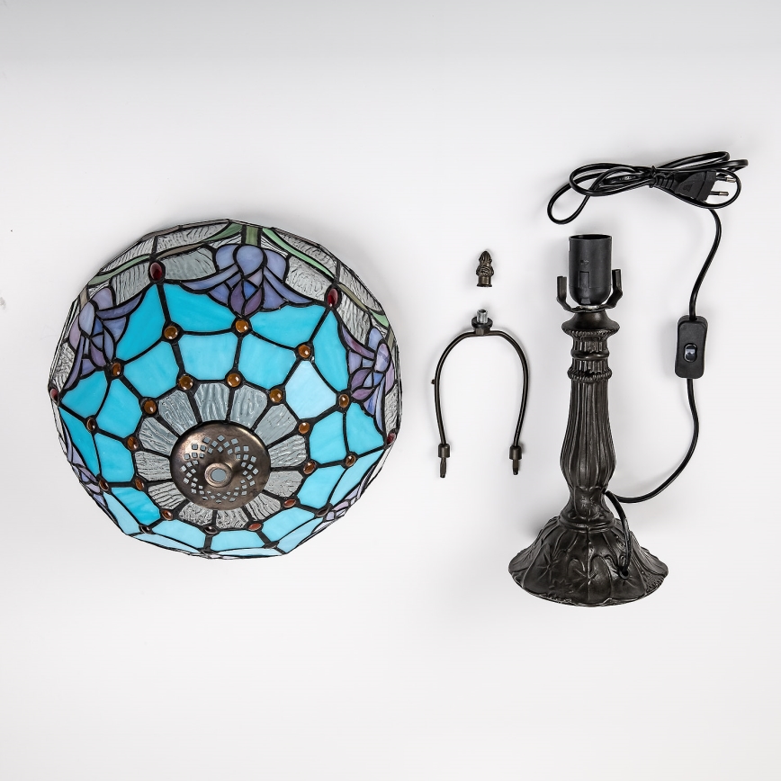 Brilagi - Tiffany-bordlampe i glasmosaik LORAS 1xE27/40W/230V