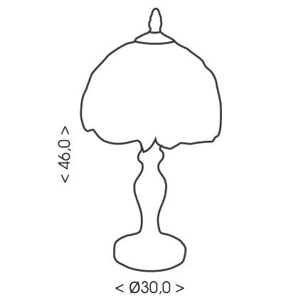 Brilagi - Tiffany-bordlampe i glasmosaik SIENNA 1xE27/60W/230V